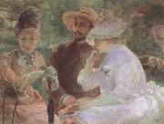 Marie Bracquemond On the Terrace at Sevres oil painting